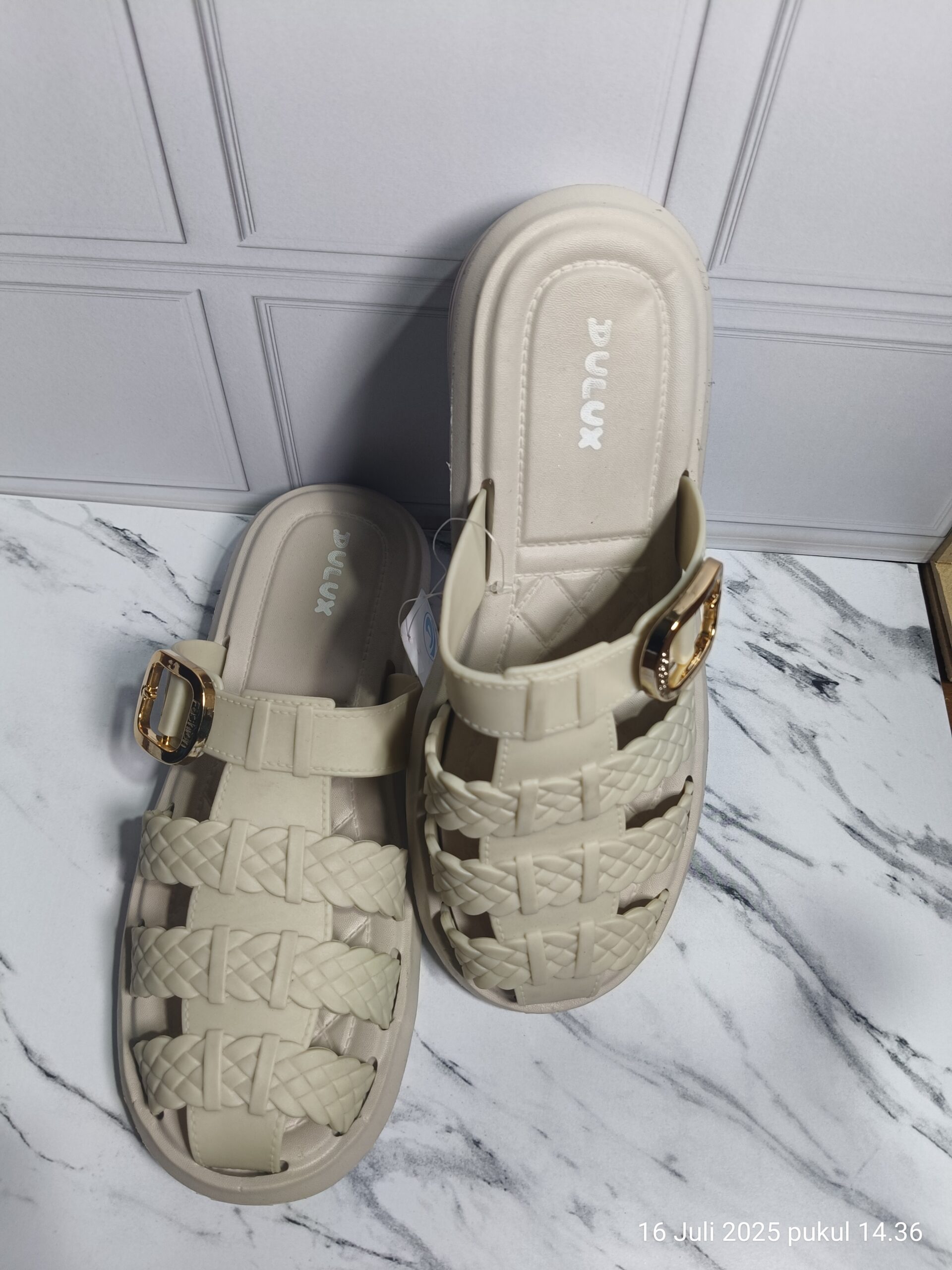 Sandal Wanita Slop Jelly Tali Kepang Premium - Gambar 3